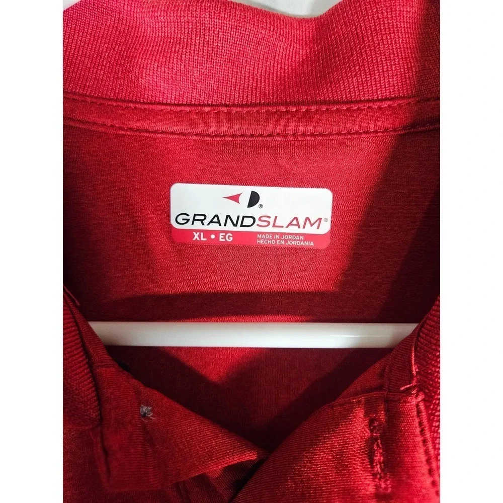 Grand Slam Golf Men's Polo Short Sleeve Shirt‎ Red Size X Large
